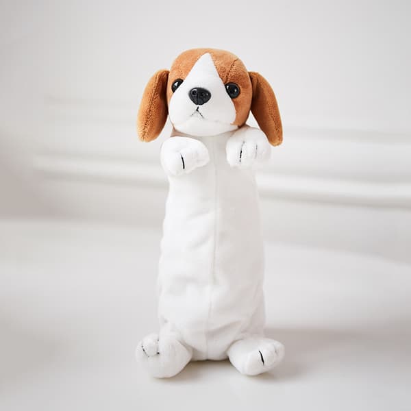 Super Söt Plush Pennafodral för Barn med Pastoral Hunddesign