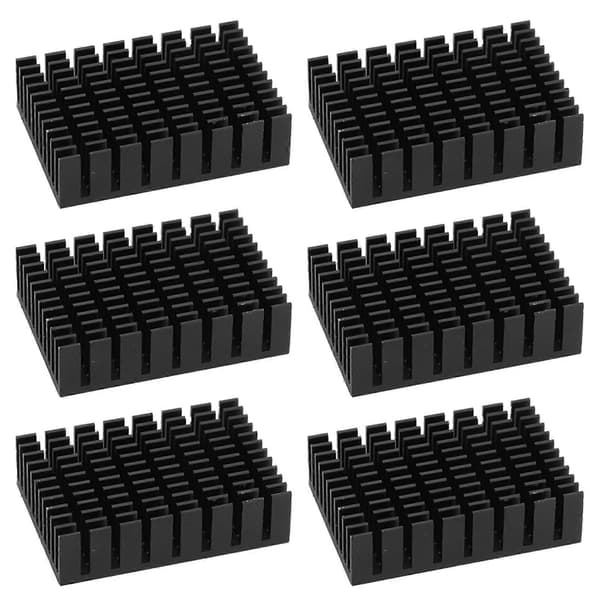 10 stk. Aluminium Køleplade Sort Varmeafledning til CPU Routere Køling P31 x 12 x 45