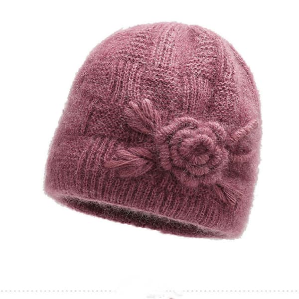 ##/Rosa ullhatt med fleece för att hålla dig varm##/