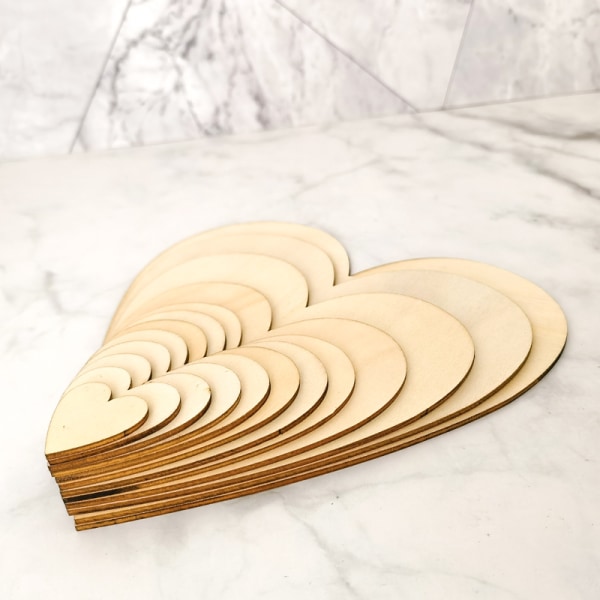 /#/20 x 3CM Puinen Sydän Koristeelliset Lelut Käsityöt Koriste-Elementit Lahjatagit Puiset Koristeet DIY/#/