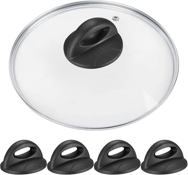 Svart - Set med 4 Grytlocksknoppar, Grytlocksknoppar, Ersättningsknoppar