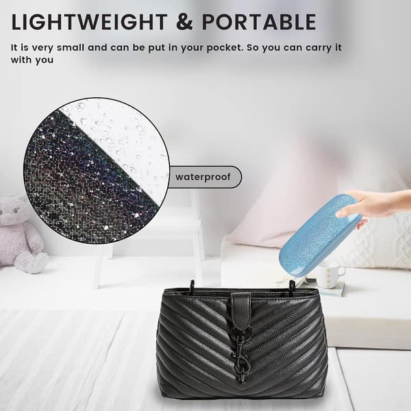 2 kpl Musta ja Sininen Glitter Kova Kuori Silmälasikotelo, Porta
