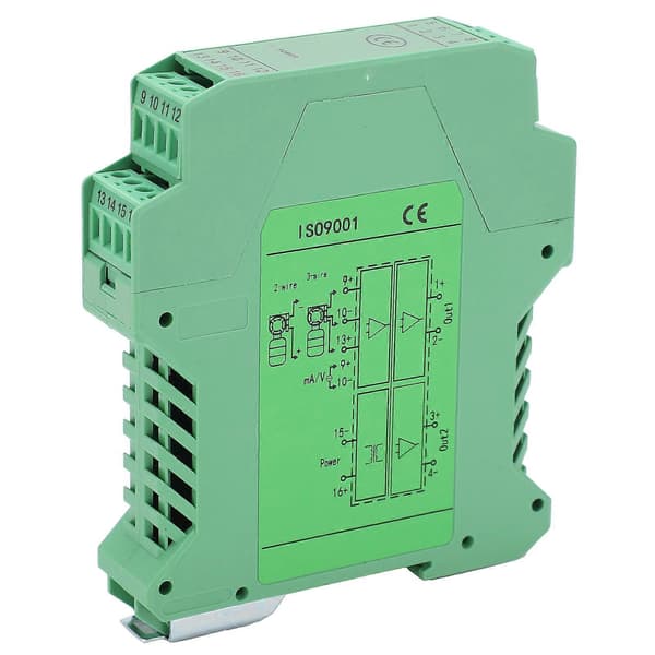 DC Signal Isolator Spenningsstrøm Conditioner 1 Inngang 2 Utgang Strømforsyningsdistributør