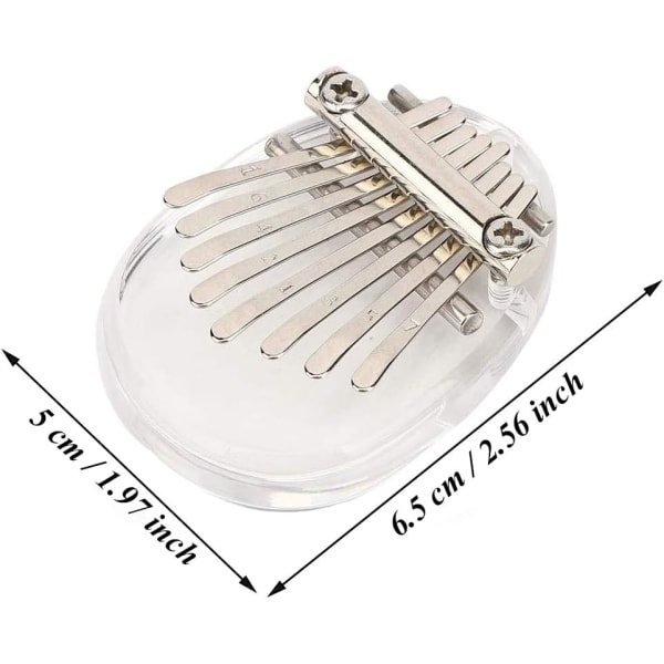 1 Stykke (Klar Dråpe) 8-Tast Kalimba, Limba, Instrument for Barn, Finger