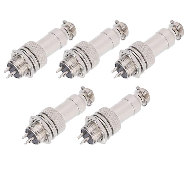 5 st Aviation Plug Connector Hane Hona Trådpanel Strömchassi Metallbeslag 5A GX12 450V3pin