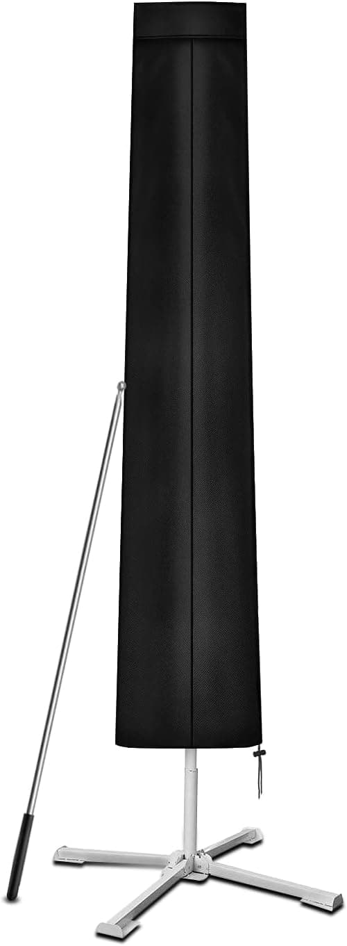Parasolltrekk 2m til 4m, (190x30/40/50cm) - Heavy Duty Svart 420D