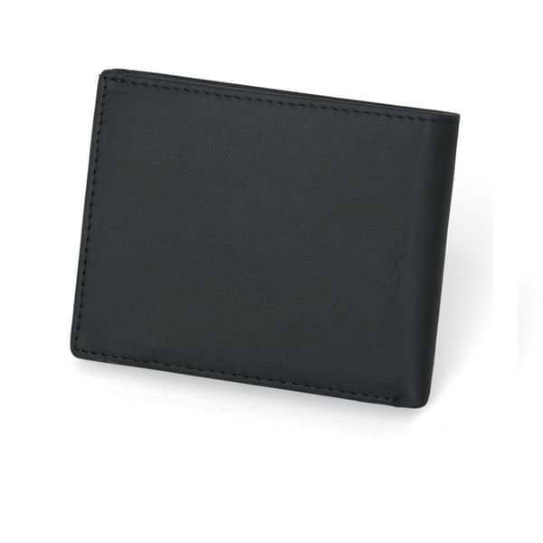 Svart Herre Cloudy Trifold Lommebok Børstet anti-tyveri RFID-beskyttelse