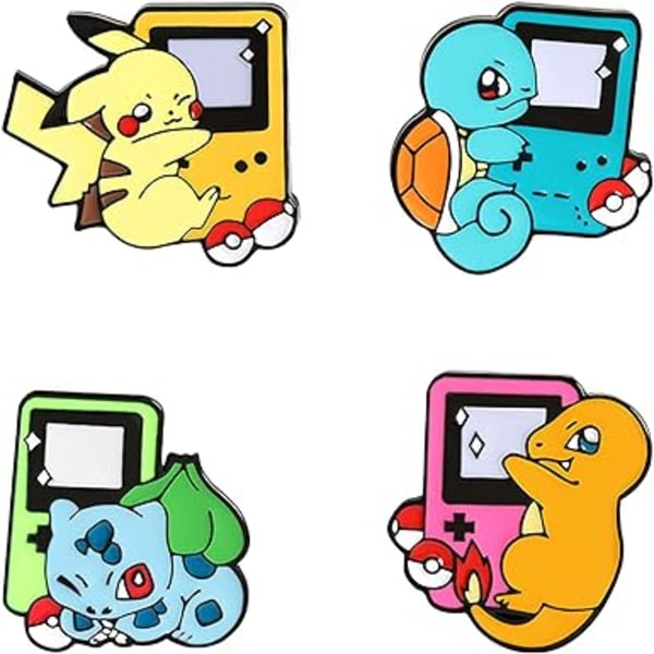 4 stk. Pocket Monster Lille Ilddrage Anime Søde Emblemer S