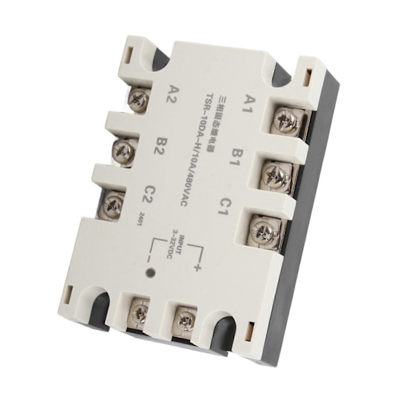 3-vaihe 10A DC AC Solid State -rele SSR Tulo 3–32 VDC Kuorma 24–480 VAC TSR-10DA H