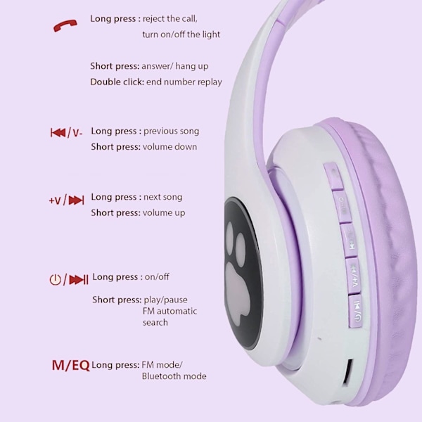 ##/(Violetti) lasten kuulokkeet, Bluetooth-langattomat kuulokkeet##/