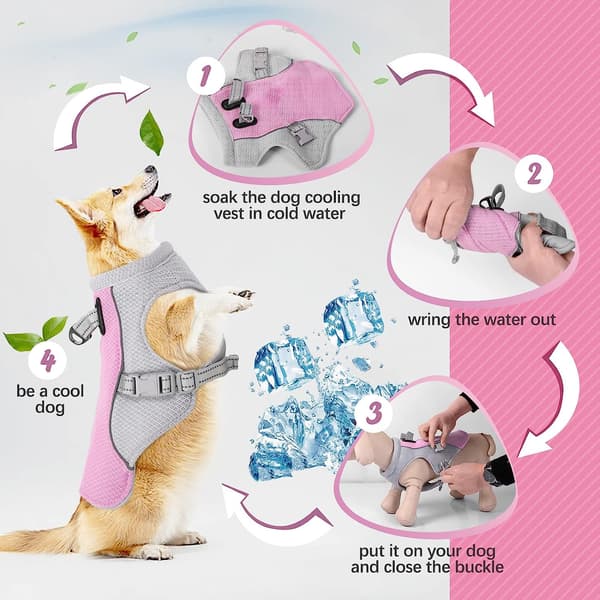 Pink Hundekøle Vest (Medium)
