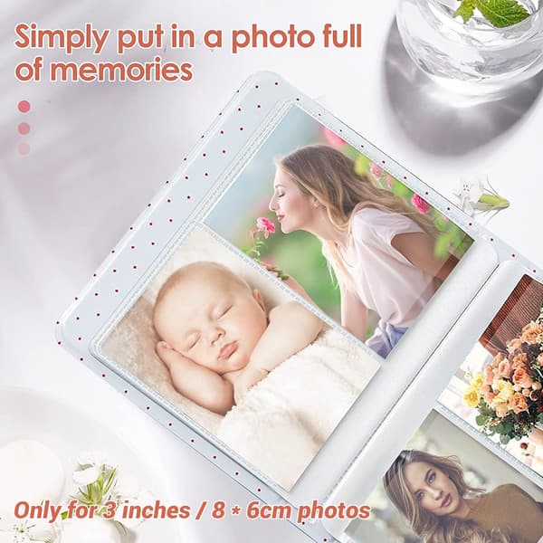 2-delt 64 Album Lomme til Fujifilm Instax Mini 7s 8 8+ 9 25 50s