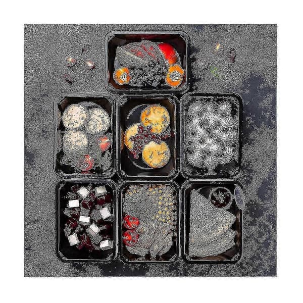 50-pakning Matboksbeholdere Gjenbrukbare Matbeholdere Plast Bento Bokser Matlagring Lunsj-YUHAO