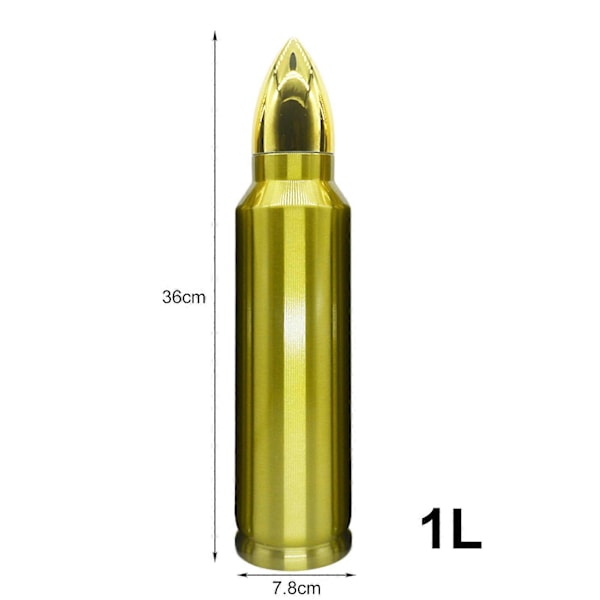 500ML/1L Sports Drikkeflaske for Menn Lekkasjesikker Dobbelt Lag Vakuum Rustfritt Stål Vannkopp Bærbar Reise Isolert Tumbler Bursdag Farsdagsgave 500ML