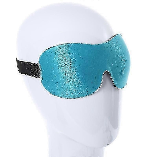 Sovemaske 2-pakning, oppgradert 3D-konturert 100 % blendingsfri øyemaske for soving med justerbar stropp svart/blå