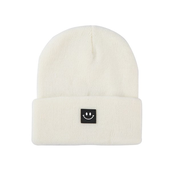 Strikket Beanie-lue for menn/kvinner 2-pakning svart/hvit