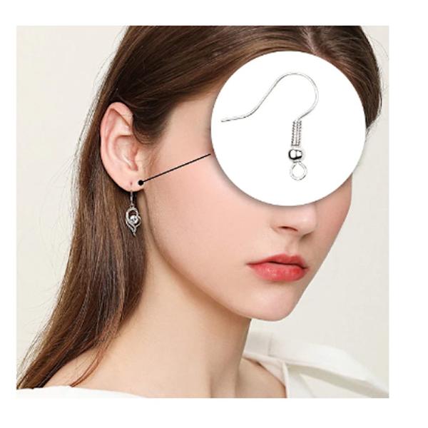 ##/Öronkrokar för örhängen 10 st Silver##/