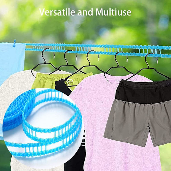 3-delt sett, vindtett klesline, nylon klesline, bærbar