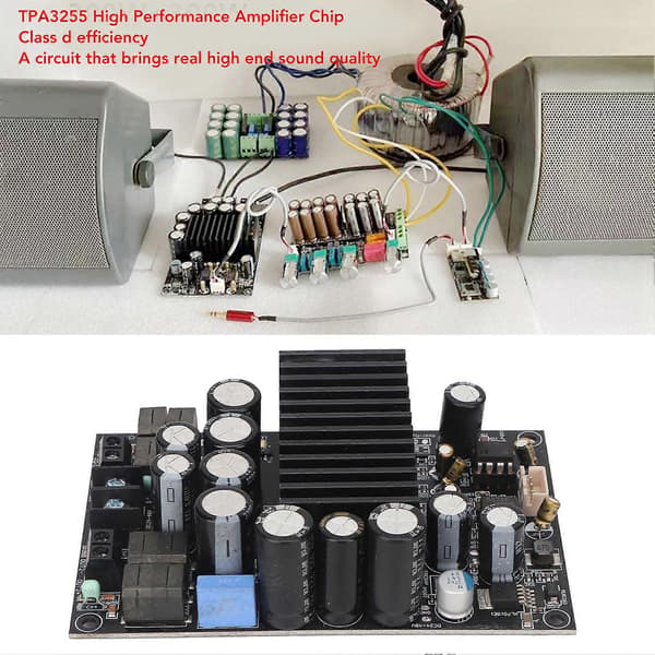 HIFI Digital Effektforstærker Board Professionel 2.0 Kanal Klasse D Stereo Lyd 600W TPA3255 Forstærker Modul