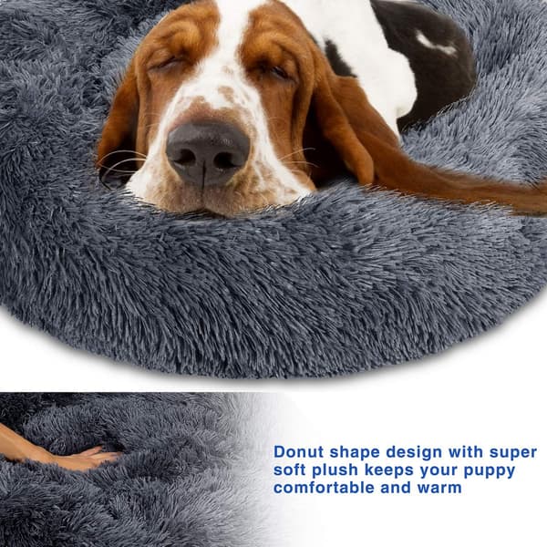 Rund Hundekurv Kattepude Donut Kurv, Hundekurv Hundebed Ex