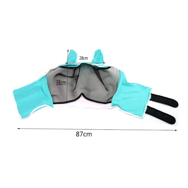 Fint nät hästflugmask med öron Svart S