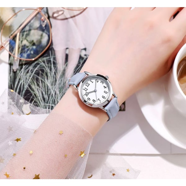 ##/Kvartsur kvinder minimal stil ure kvartsur læderrem vandtæt##/