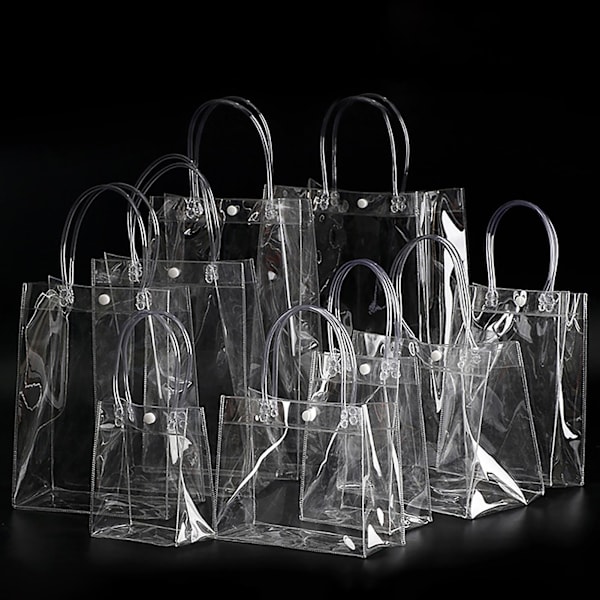 Opbevaringspose Universal Bærbar Transparent Gennemsigtig Pose 15*7*33cm
