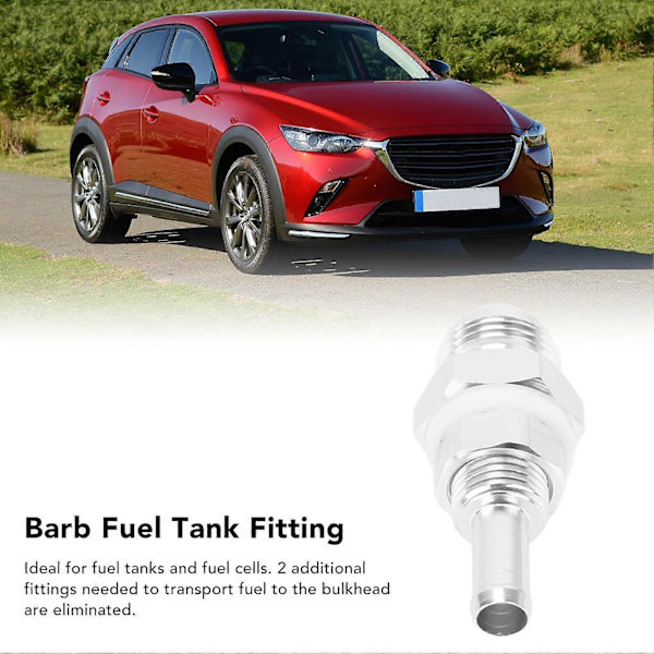 8AN Han Flare Skot til 5/16 Slange Studs Brændstoftank Fitting Aluminium Universal til Bil
