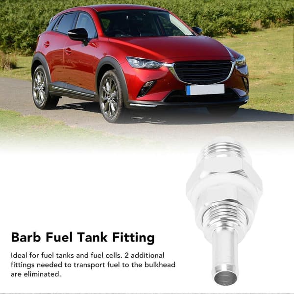 8AN Mann Flare Skott til 5/16 Slangekobling Drivstofftank Aluminium Universal for Bil