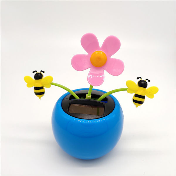 Solcelled Natmarked Bil Dekoration Svingende Æble Blomst Svingende Bil O