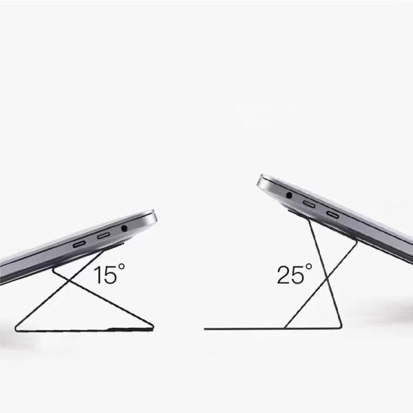 Grå - Folding Stand Laptop Stand Flad Letvægts Bærbar Bærbar