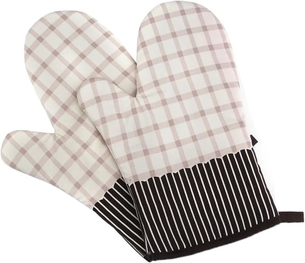 2 stk Polyester-Bomulls Ovn Hansker for Grill Bakst Mikrobølgeovn