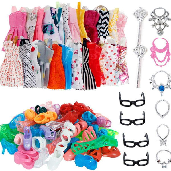 82 sets of doll accessories 30cm Barbie clothes Children's t