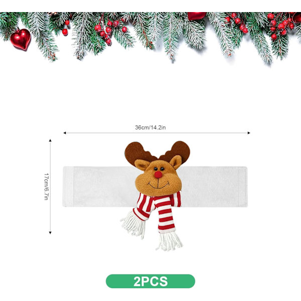 x Gardinband för juldockor, Älg- och pingvindesigner, Ingen D