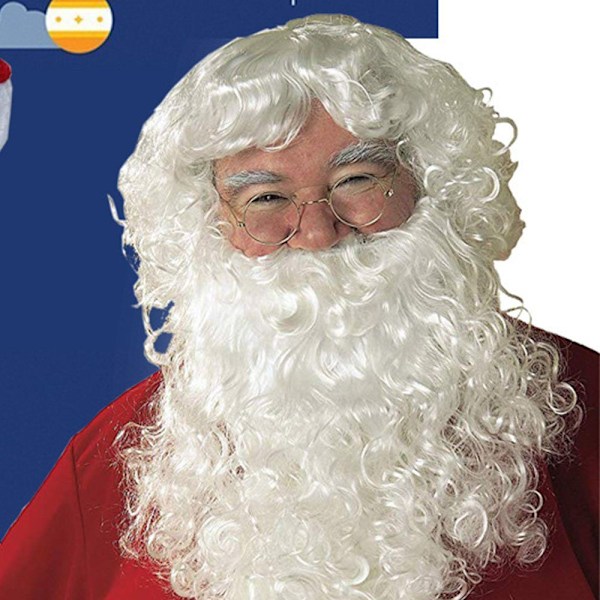 ##/Julemandsskjægsparyk skæg hvid julemand##/