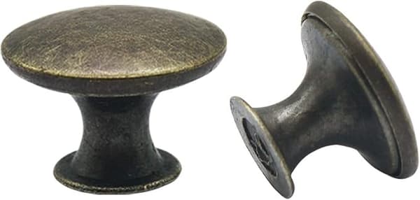 Dörrknoppar set om 12 lådknoppar, 30mm vintage bronshandtag, k