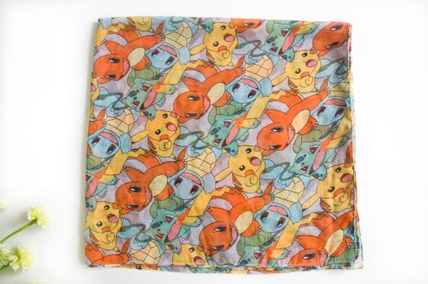 ##/Barnens tecknade Pikachu djurtryck halsduk, 85 X 180CM##/