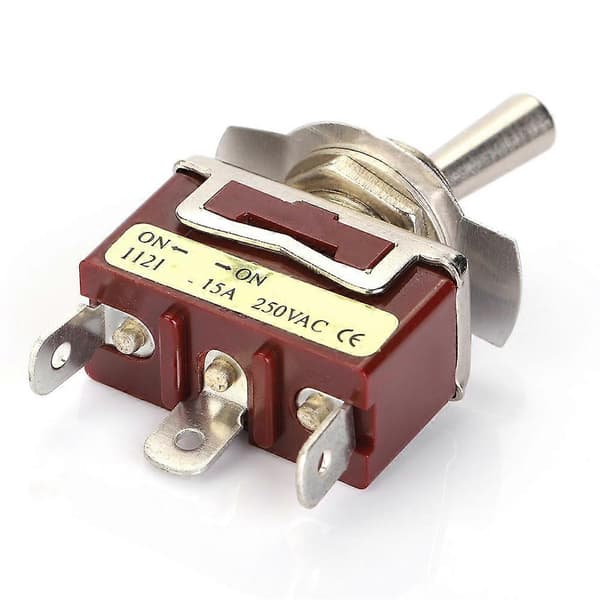 5 stk. On ON SPDT vippekontakt 12 mm 3 ben 2 positioner 15A 250V