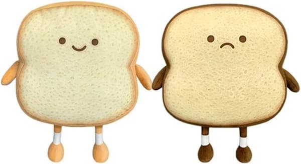 Mjukisfigur Toast Skivat Bröd Kudde 18CM Brödform Mjuk Kudde