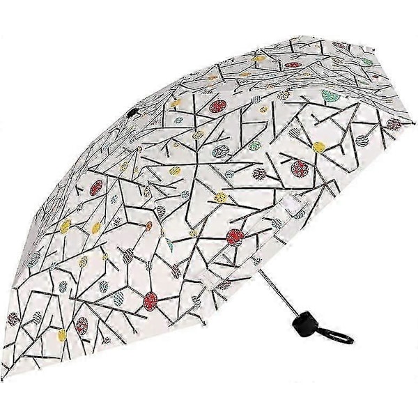 Mini Rese Sol & Regn Paraply - Lättviktiga Kompakta Parasoll Paraplyer Med 95% UV-skydd För Män Kvinnor Flera Färger