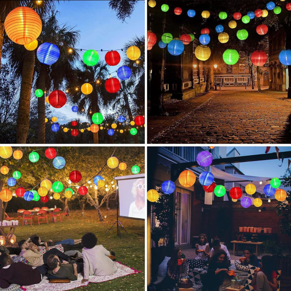 Outdoor Solar String Lights, 7M/50 LED Lyhdyt 8 Modes Waterproof