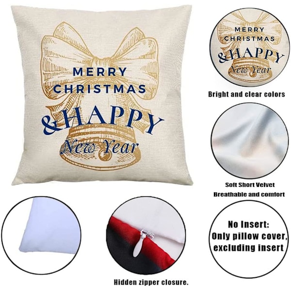 ##/4 stk Juleputetrekk - 45*45cm, Snøflakputetrekk##/
