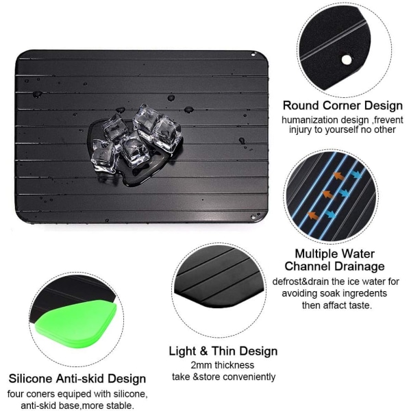 Hurtigmattineplate (29,5x20,8x0,2CM), med spor og 4 matter