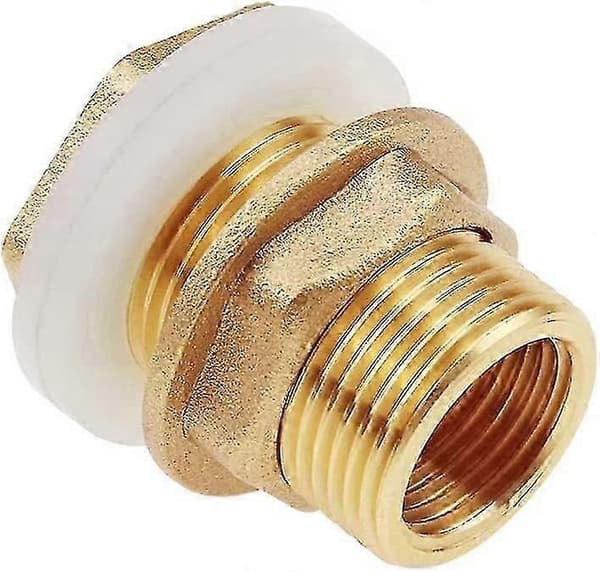 2 stk. Dn20 3/4 Messing Vanntank Vannslangekobling Adapter Kran Regnvannstank Sokkel Messing Tank Sokkel