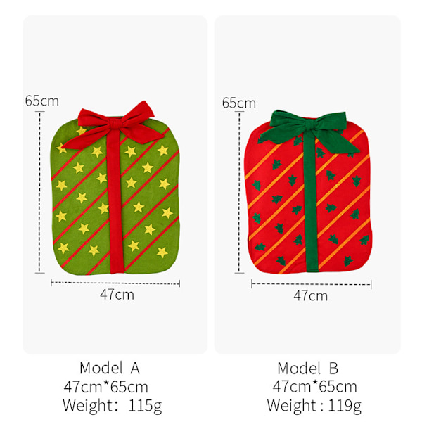 2-pack Kartongstolsöverdrag med Julrosett, 47 x 65 cm
