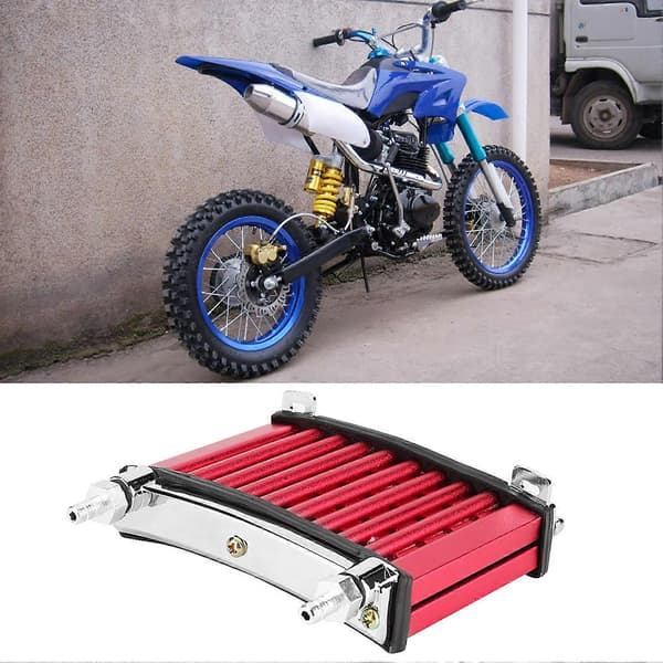 Aluminiumlegering Motorcykel Motorolie Køler Kølesæt Passer Til 125cc 140cc 150cc