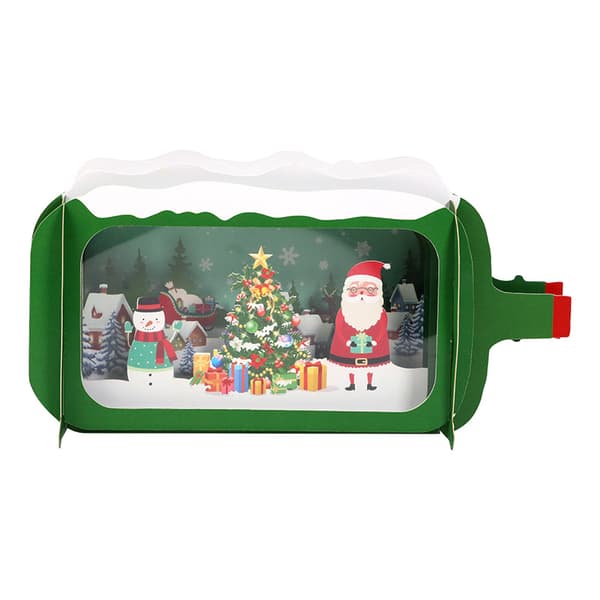 ##/3D Julhälsningskort - Drivande Julflaska, Jul##/