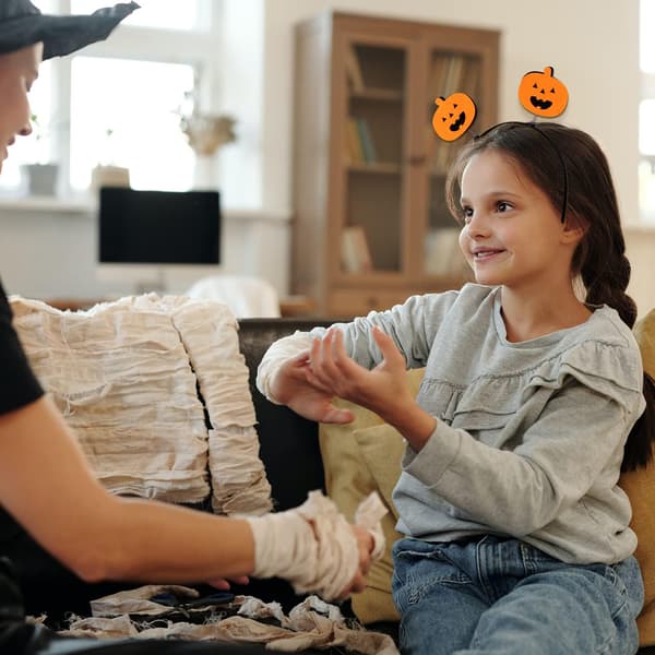 /#/3 stk. Halloween bandana græskar pandebånd, Halloween græskar ha/#/