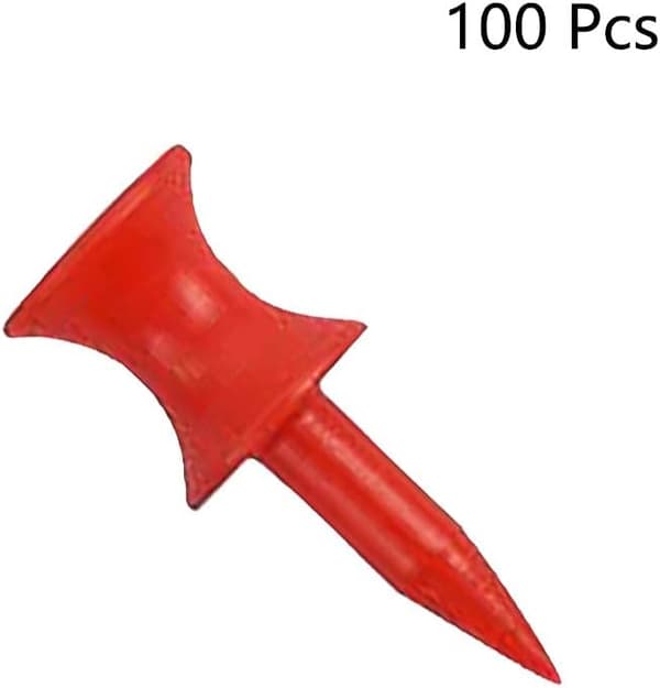 100 stk Røde Plastik Golf Tees 32mm Små Slot Golf Tees