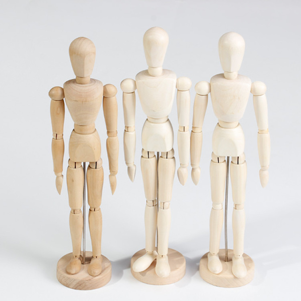 ##/Trädocka Blockhead 1 st Träkonstnärfigur Modell för Skissning Kol Hem Kontorsbord Dekoration Present##/